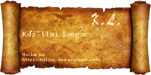 Kállai Laura névjegykártya