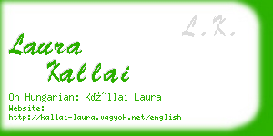 laura kallai business card